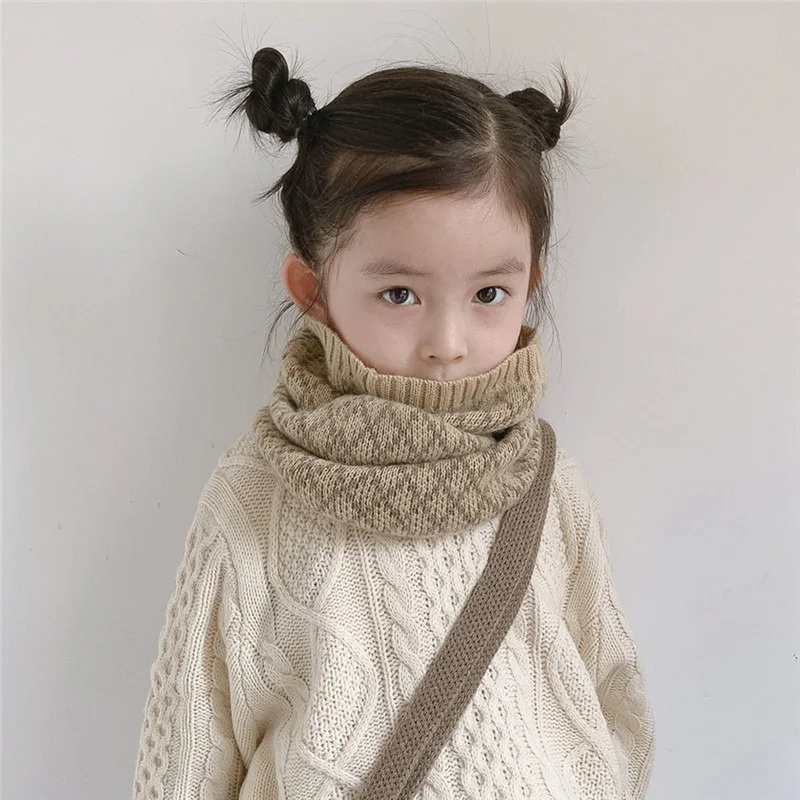 

Новый теплый вязаный шарф для мальчиков и девочек на осень и зиму Корейский детский шерстяной шарф в клетку со стразами