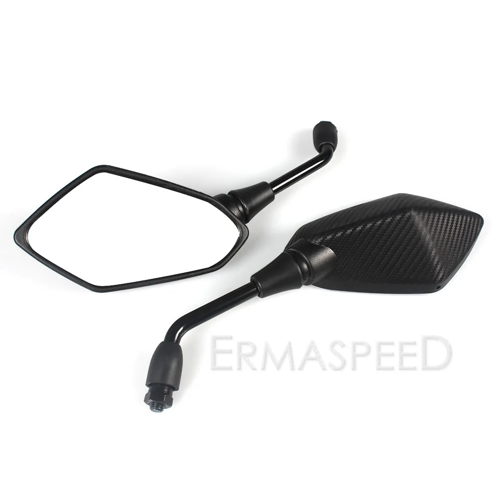 Универсальные зеркала заднего вида для мотоциклов 8 мм 10 из углеродного волокна