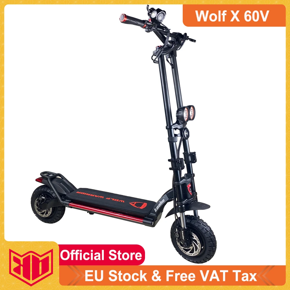 Оригинальный складной электрический скутер Kaabo Wolf Warrior X 10 дюймов 60 в 28 Ач