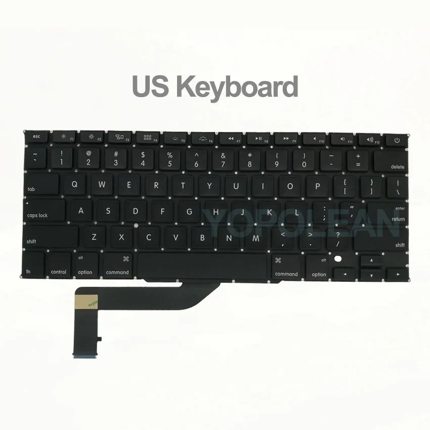 Новая клавиатура A1398 английская американская испанская французская немецкая