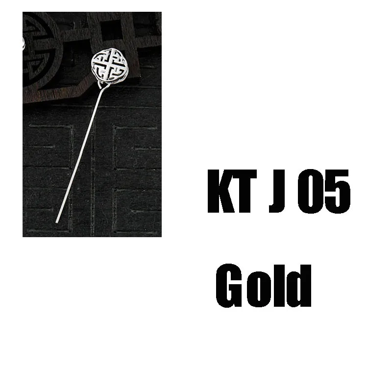 KT J05 gold 925 стерлингового серебра застежки на ожерелье с булавками 40 мм нефритовый драгоценный кулон Соединительная Пряжка Крючки Bails DIY аксессуары для ювелирных изделий - Цвет: KT J05 gold