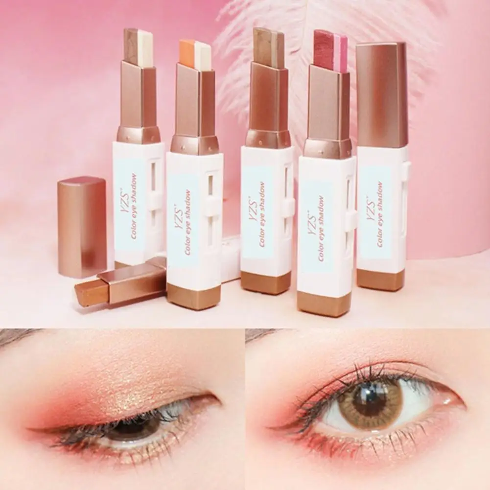 

Two Tone Eyeshadow Stick Two Tone Shimmer Eye Makeup Modification Gradient Lazy Matte Pearlescent Eye Shadow