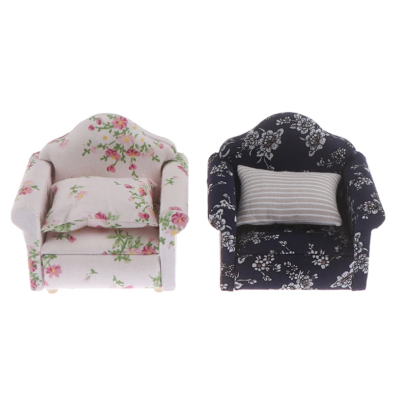 

2022 1:12 Miniature Soft Sofa For Dolls Mini Furniture Toys Doll House Pretend Play Toy For Girls Gift Children Decoration