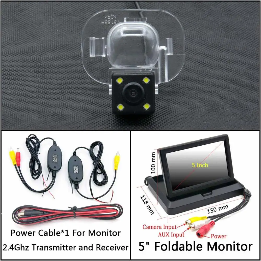 C Wireless 5 inch F 4 Светодиодный свет камера заднего вида для hyundai Accent Solaris Creta ix20 Verna i25 Accent 4 RB 5D седан Автостоянка ЖК-зеркало монитор - Название цвета: C Wireless 5 inch F