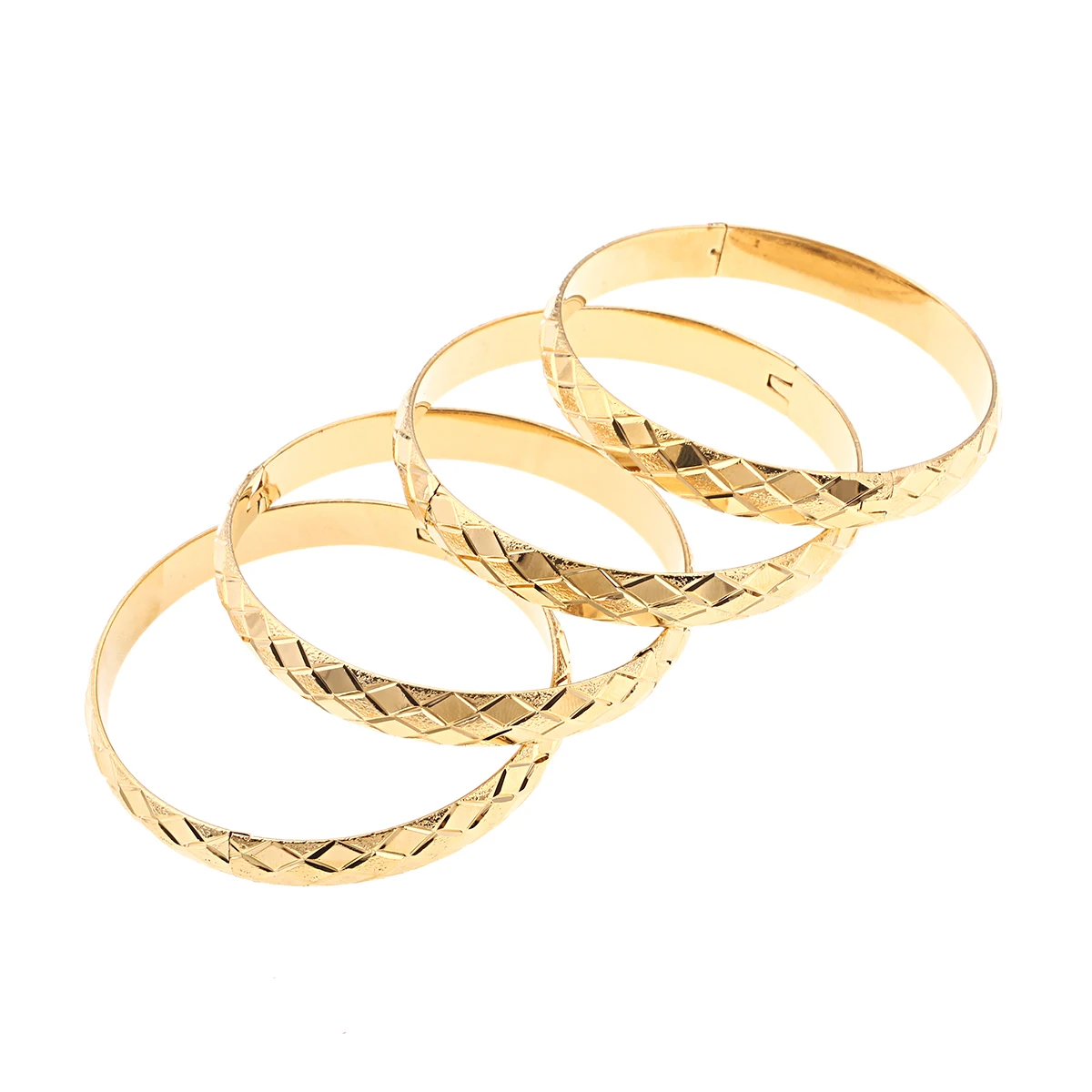 

Retro Openable 4Pcs Gold Dubai African Ethiopian Jewelries For Women Men Girls Bangles Cuff Bracelet Engagement Wedding Jewelry