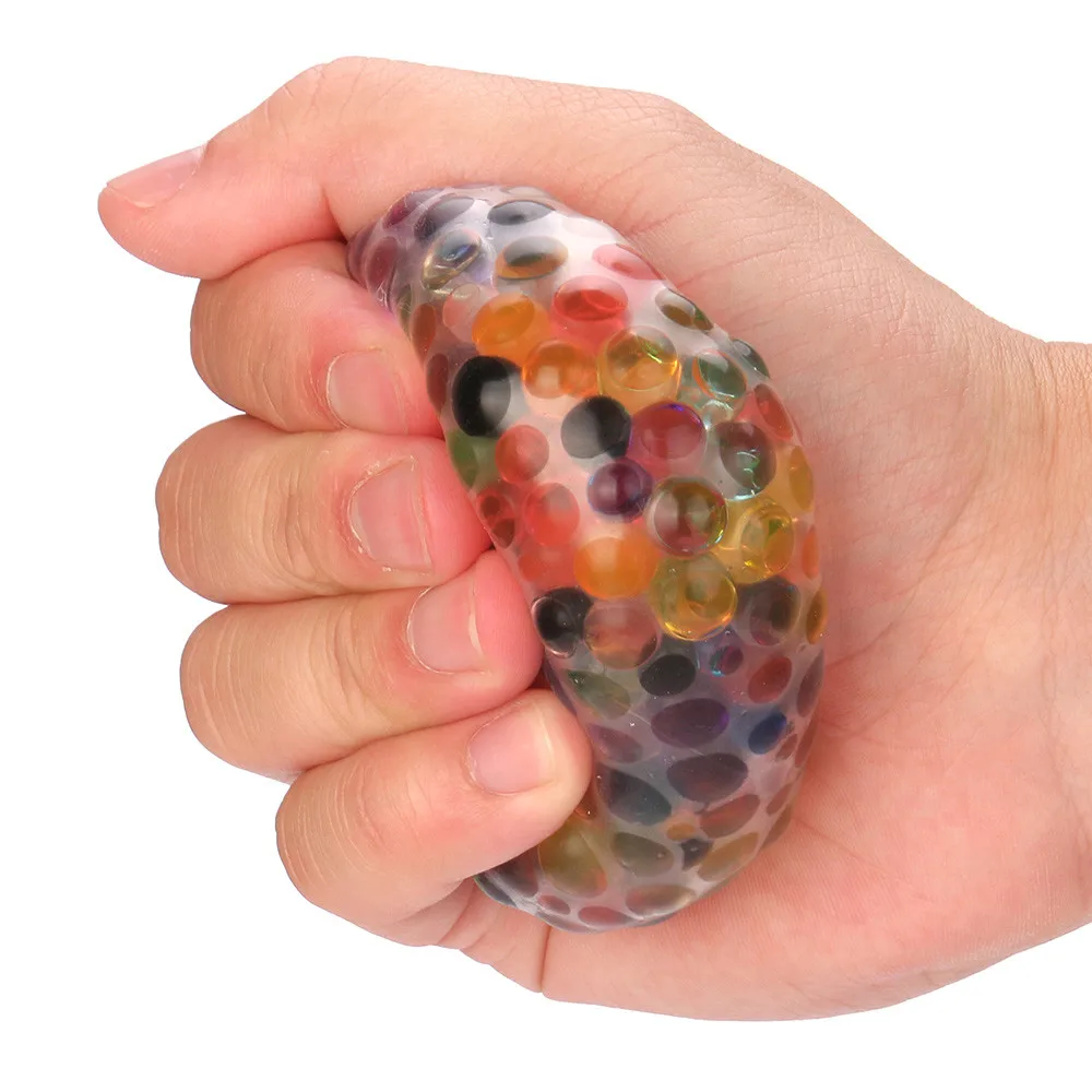

2021 New Decompression Toys Spongy Rainbow Ball Toy Squeezable Stress Toy Stress Relief Ball 10ml