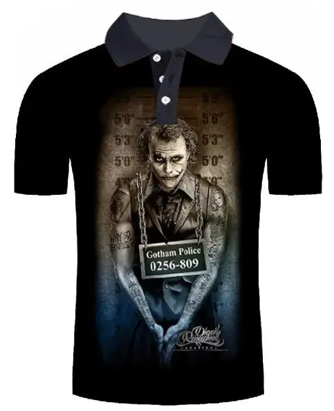 polo-281 Новинка летняя рубашка-поло мужская с коротким рукавом 3D печать поло Homme De Marque от кутюр Qualite забавная летняя футболка - Цвет: polo-281