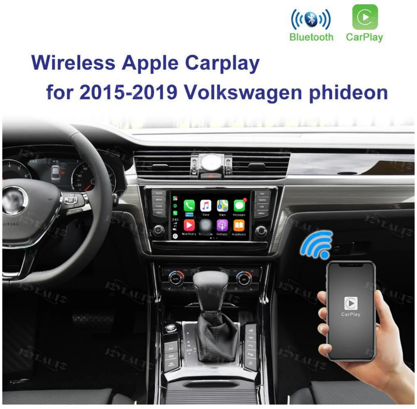 

Wireless Apple CarplayFor 2015-2019 Upgraded Volkswagen Phideon Android Auto Mirror Wifi Car Play Support Rear Camera