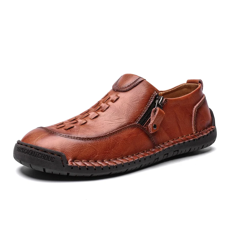 

New Men's Casual Shoes Handmade Genuine Leather Shoes Spring Autumn Moccasins Comfortable Breathable Mens Loafers 38-46