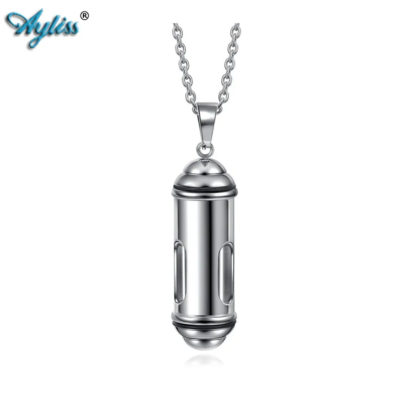 Ayliss ожерелье с подвеской из нержавеющей стали стеклянная трубка открывающаяся
