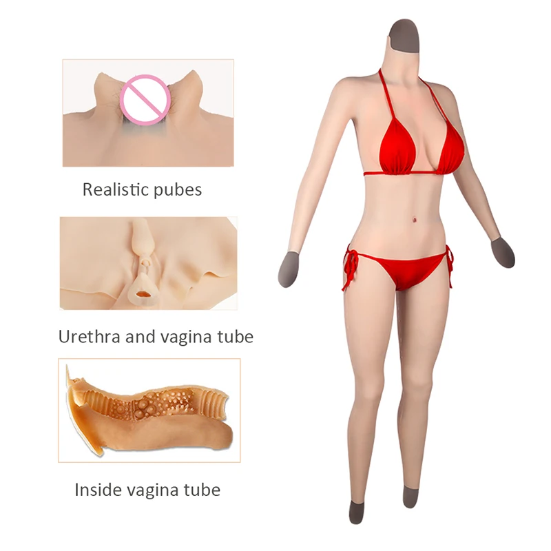 Chihiro Realistic Silicone Bodysuit E Cup False Boobs with Arms for Crossdresser Male Transgender to Female |