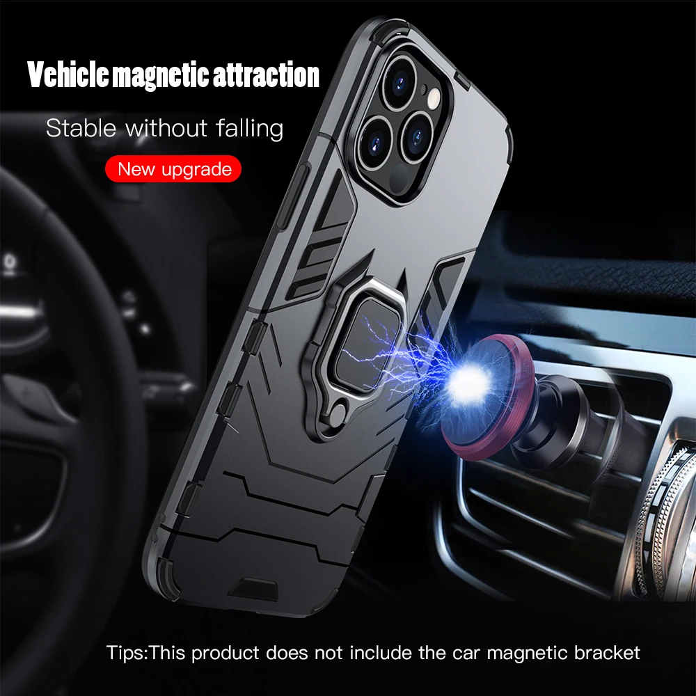 KEYSION Shockproof Armor Case For iPhone 14 13 Pro Max 12 Pro SE 2022 Ring Phone Cover for Apple iPhone XS Max XR 5S 6S 7 8 Plus