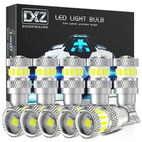 dxz 10pcs canbus w5w t10 led bulbs 13smd 12v24v lens wy5w car clearance interior map dome parking light auto lamp 6500k white
