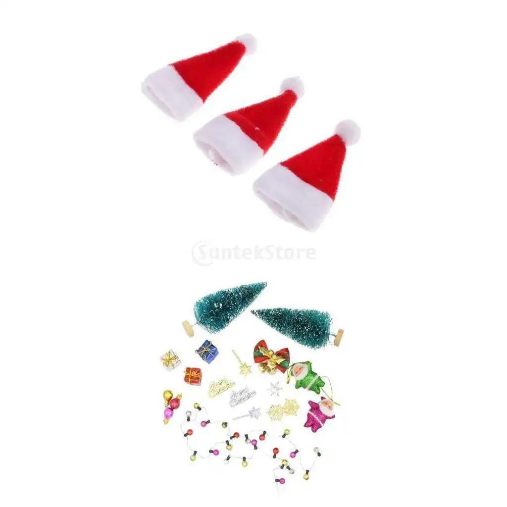 

2 Set 1/12 Dollhouse Christmas Miniature Decoration Christmas Set