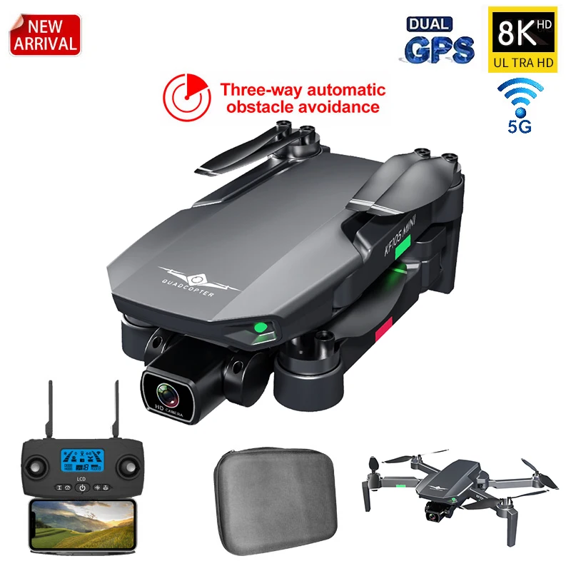 

2021 New KF105 4K Drone GPS 5G WIFI 8K HD Professional Camera Photography Anti-Shake Brushless Motor FPV Foldable Quadcopter