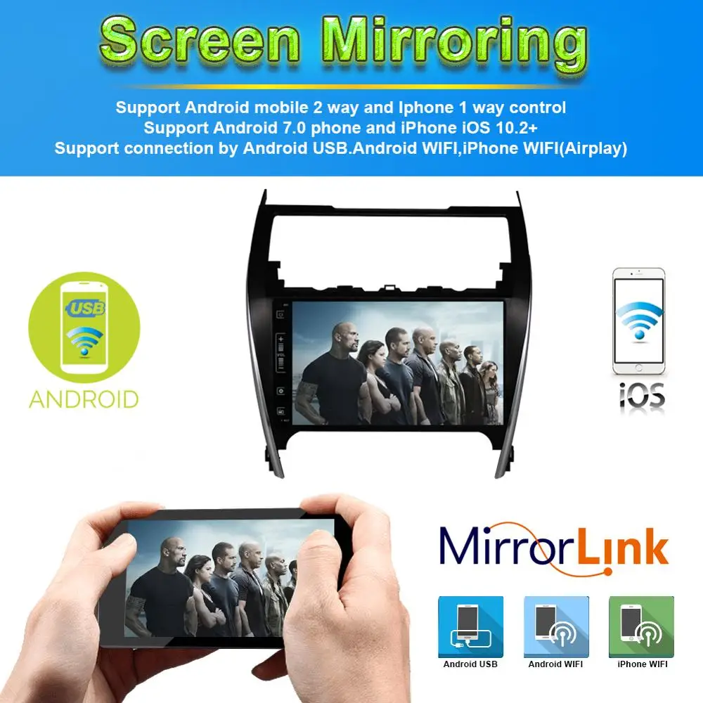 Android HD экран 4 Гб + 32 ГБ Автомобильный GPS радио головное устройство для Toyota Camry