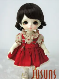JD400 112 18 16 двойные кудрявые пони BJD парики для размера 4-5 дюймов 5-6 дюймов 6-7 дюймов куклы модные синтетические мохер куклы волосы