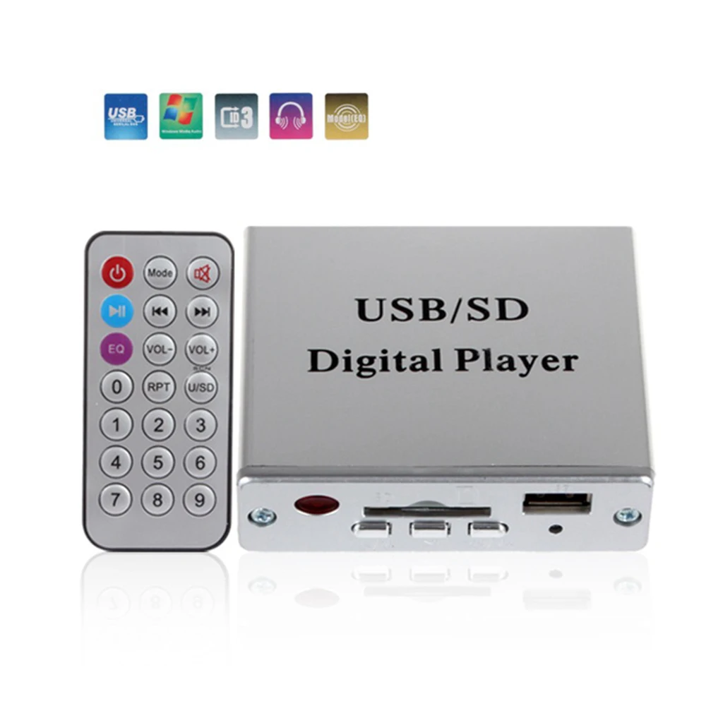 DC 12V цифровой авто усилитель мощности USB SD MP3 Аудио Плеер ридер с пультом