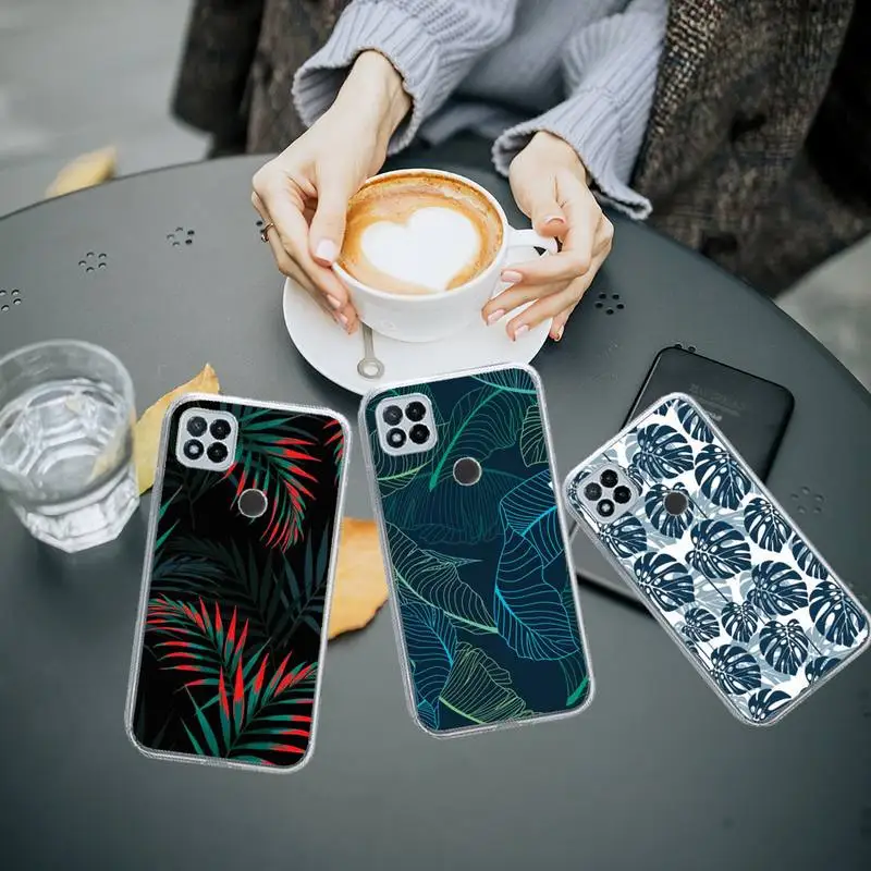 

Hot Art Banana Leaf Phone Case Transparent for Xiaomi redmi note 8 9 10 11 t lite pro ultra mix 4 K40