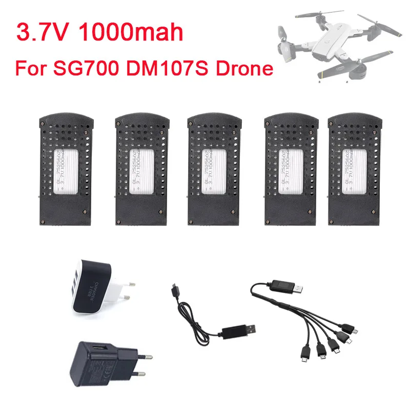 SG700 3,7 V 1000Mah Li-Po батарея запасные части Квадрокоптер батарея идеально подходит SG700 107S S169 Дрон