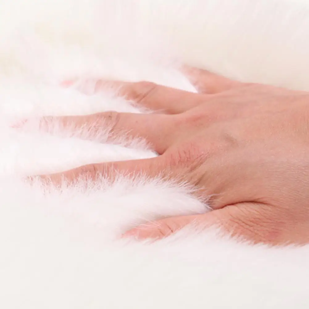 Ковры белые квадратные из искусственного меха для гостиной 5 цветов | Дом и сад