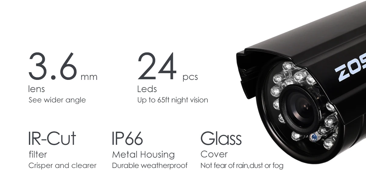 ZOSI 4CH HD AHD DVR 4 шт. 720P 1280TVL AHD Наружные камеры безопасности домашняя система безопасности комплекты видеонаблюдения
