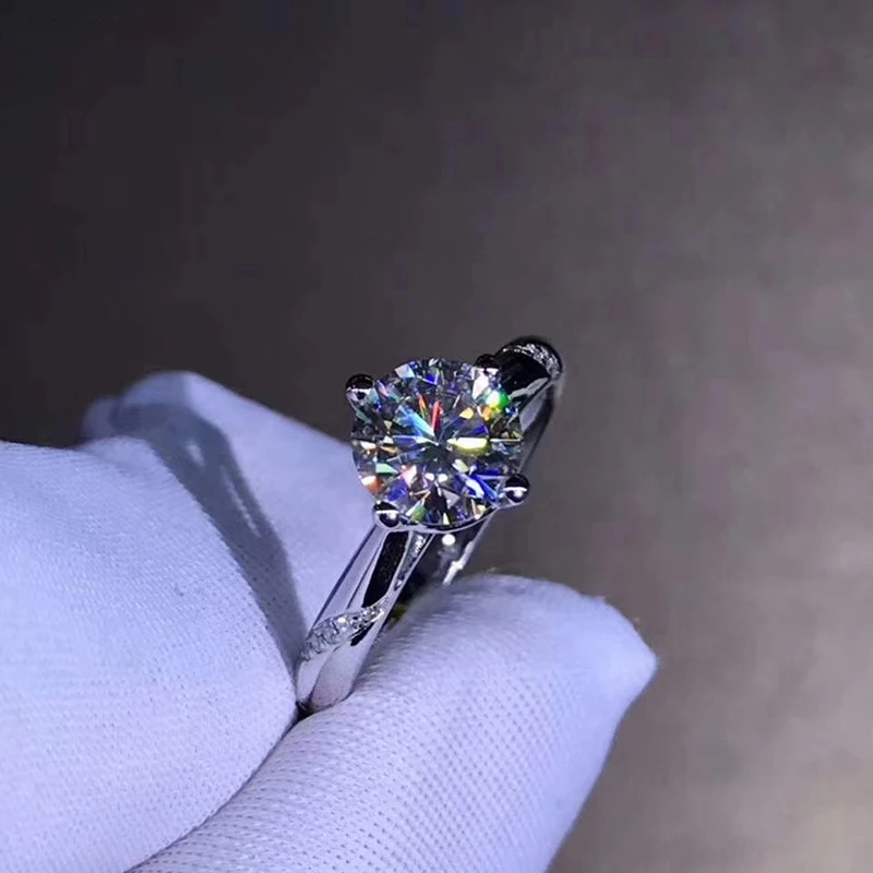 Кольцо из белого золота 18K диагональ 1 карат 2 карата 3 | Украшения и аксессуары