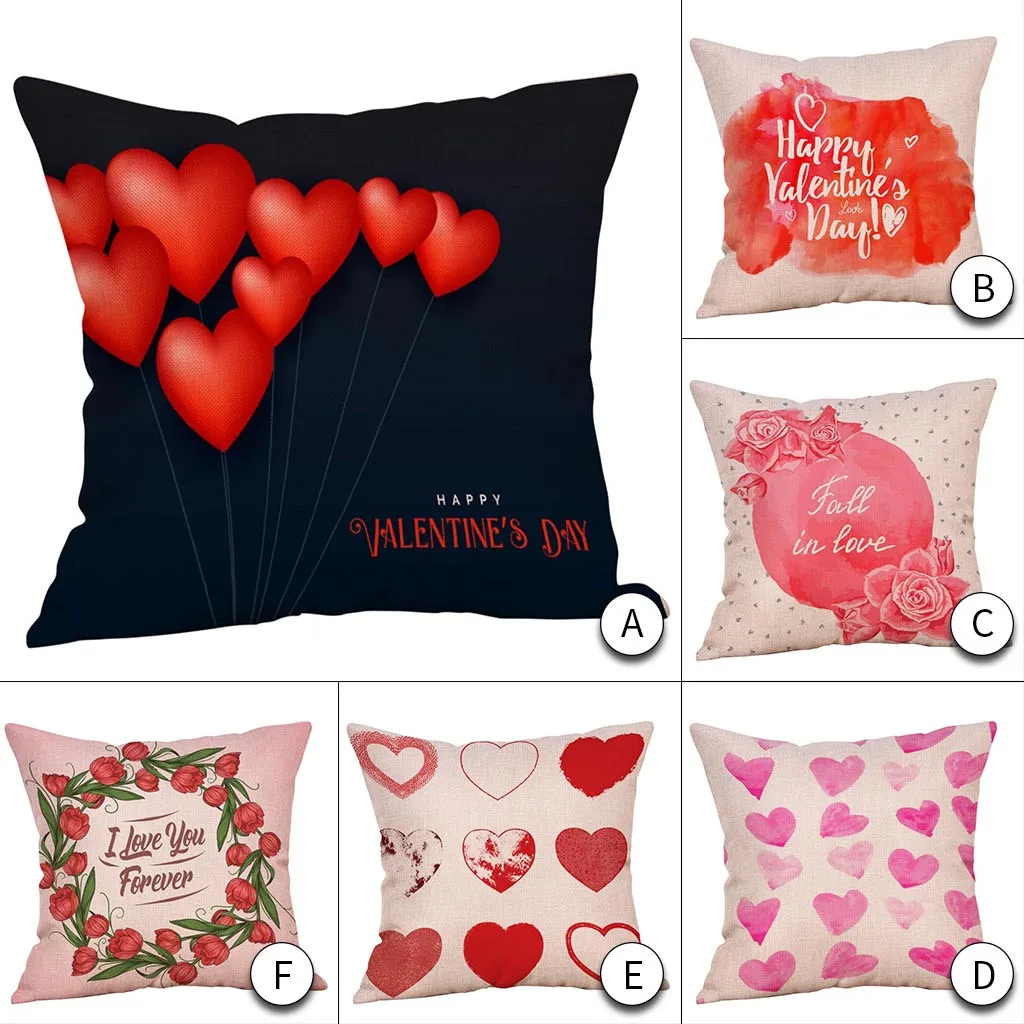 Наволочка в виде сердца любви подарок на день Святого Валентина наволочка с