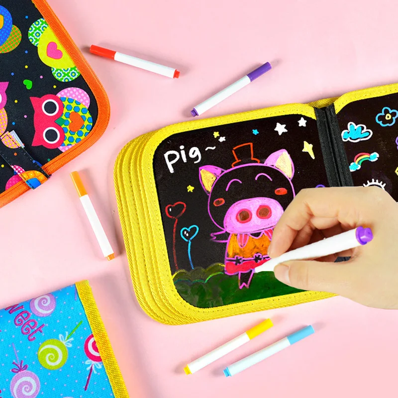 Портативная доска для рисования книжная раскраска &quotсделай сам&quot войлочные