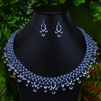 missvikki luxury tassel red green blue necklace earrings set full crystal women wedding naija bridal dubai dress jewelry set