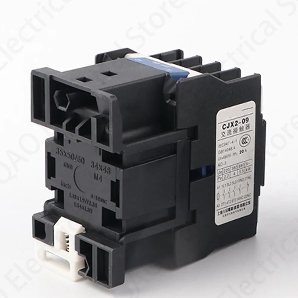 CJX2 0901 LC 660V 9A 3 канальный P + N NC DIN Rail AC контактор переменного тока 24V 36V 110V 220V 380V