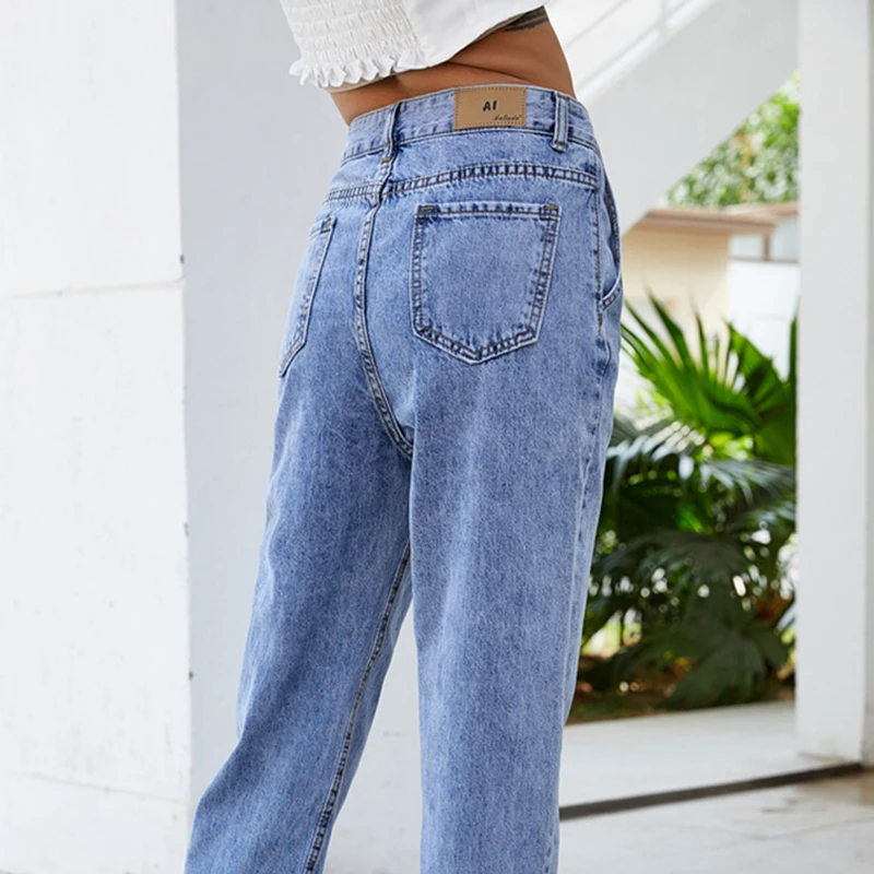 

Genayooa Denim Jeans Women 2020 Full Length High Waist Jeans For Women Slouchy Jeans Femme Streetwear Cowboy Ladies Harem Pants