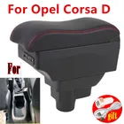 Подлокотник для Opel Corsa, центральный контейнер для подлокотников с подстаканником и пепельницей, с USB-интерфейсом