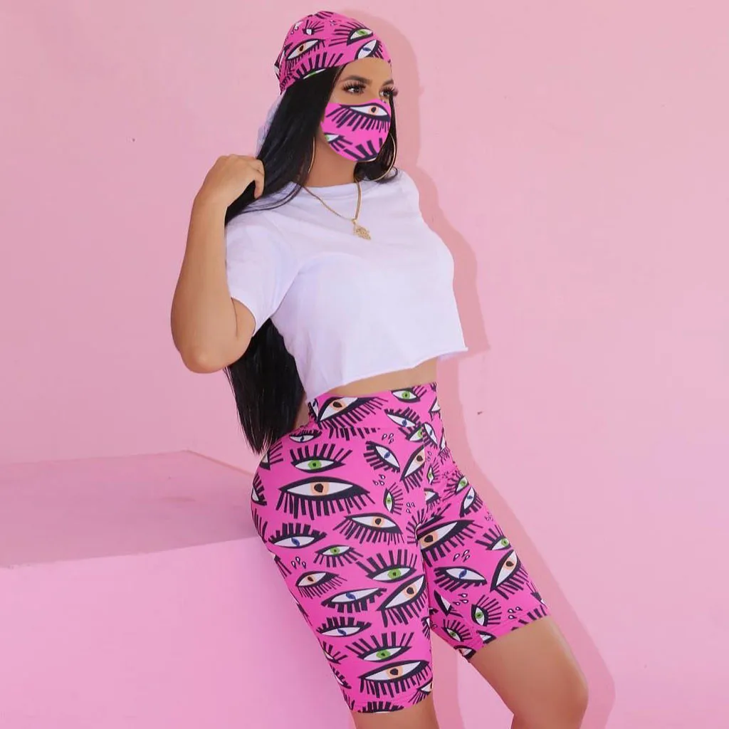 Женский спортивный костюм Tie Dye комплект из двух предметов короткий топ с защитой