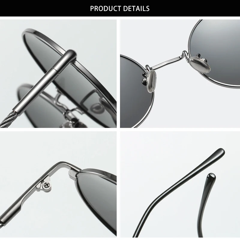 Мужские и женские очки в стиле стимпанк FUQIAN розовые зеркальные солнцезащитные с