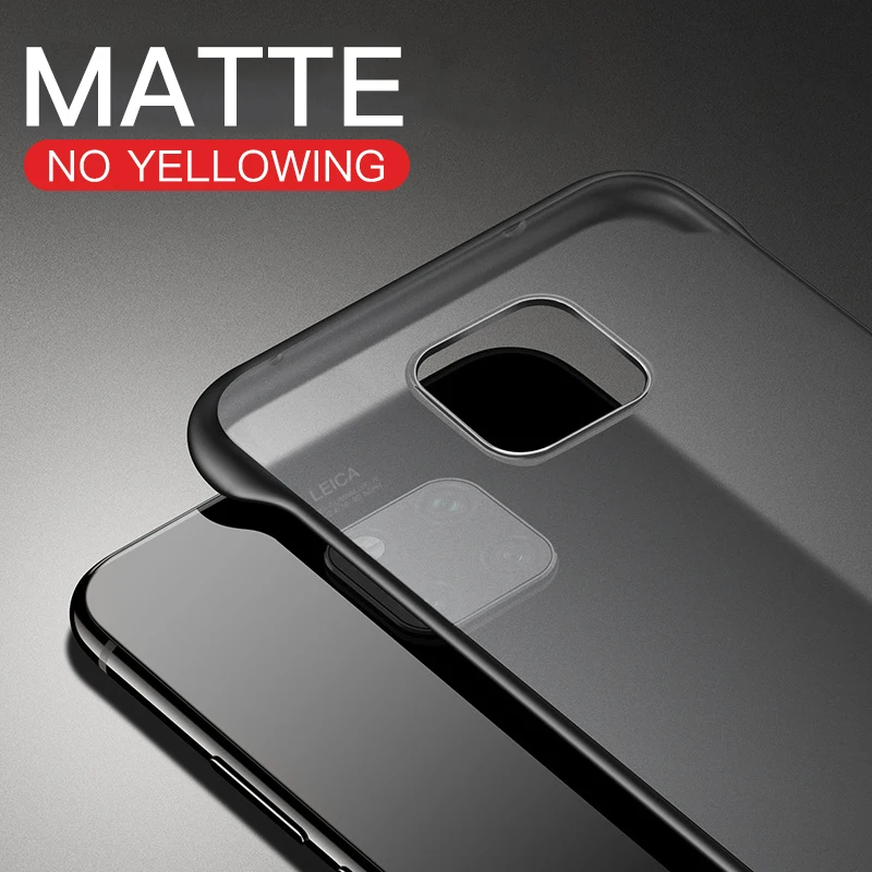 Ультратонкий Прозрачный чехол без рамки для телефона Huawei P20 P30 P40 Mate 20 30 40 Pro Honor