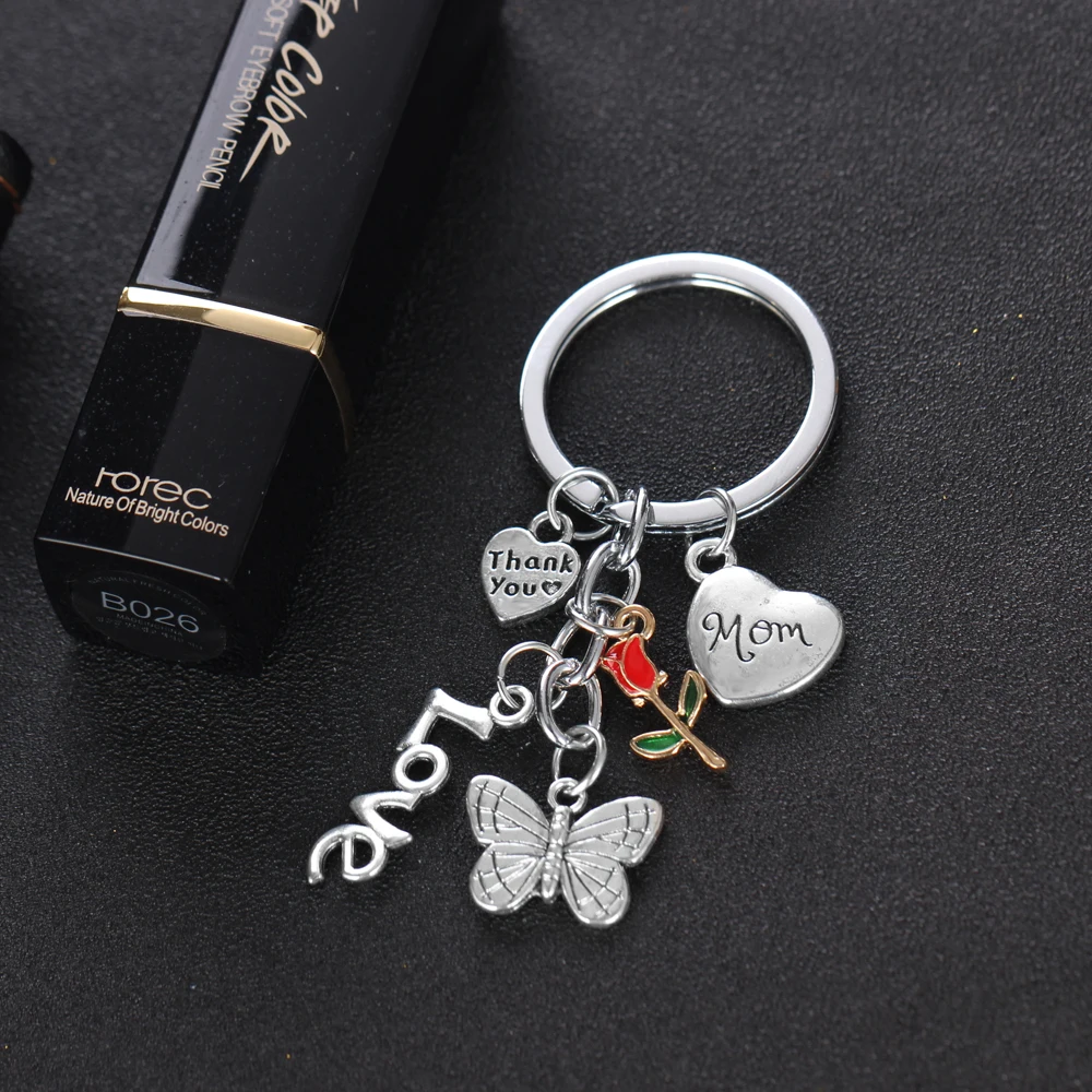 Брелок с надписью спасибо на брелоки для мам День матери брелок влюбленная мама