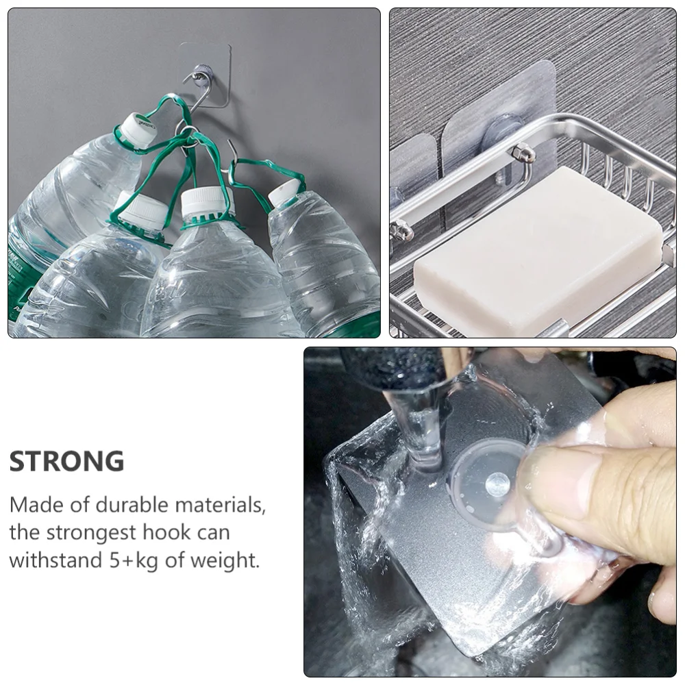 

10pcs Adhesive Hooks Self-adhesive Hooks Adhesive Pads Wall Screw Stickers