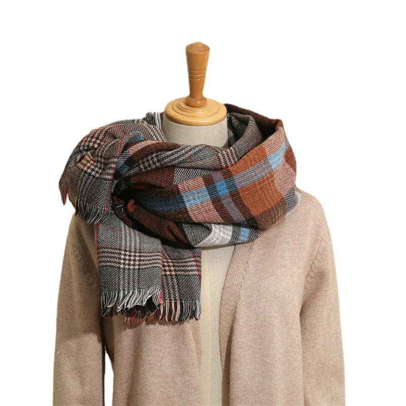 

Роскошный зимний шерстяной шарф, кашемировые толстые мягкие теплые шарфы из пашмины, Женская шаль, шарфы, зимние шарфы