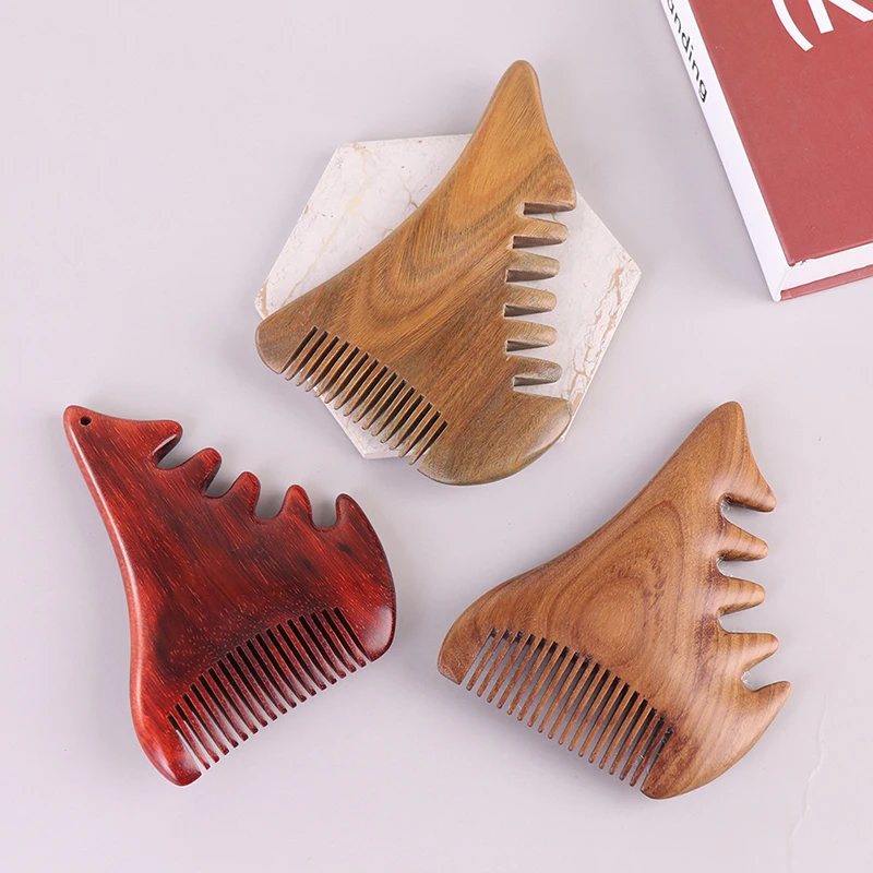 

Деревянная расческа для волос Guasha, спа акупунктурная терапия, точки стимуляции лица, рук, уход за ногами