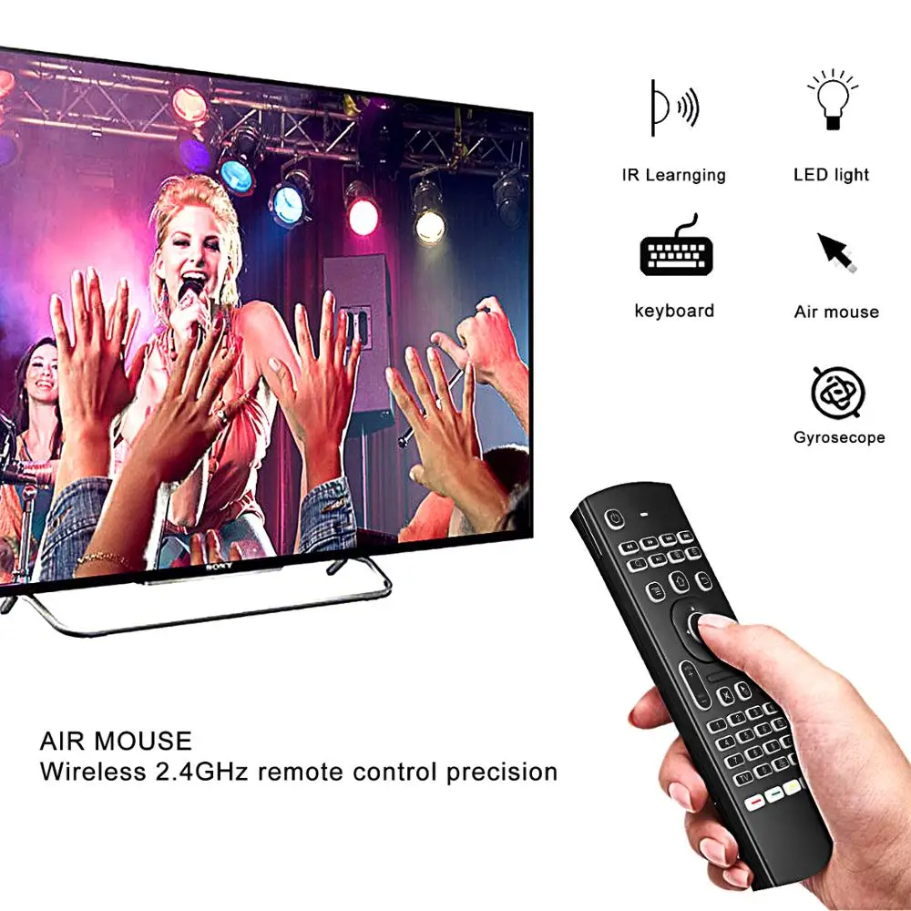 

MX3 Backlit Air Mouse Smart Voice Remote Control 2.4G RF Wireless Keyboard For X96 mini KM9 A95X H96 MAX Android TV Box Pk G10
