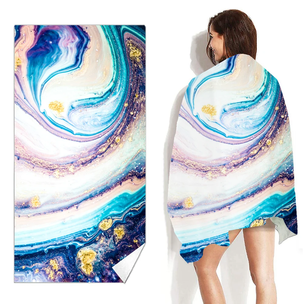 

Fashion Printed Beach Towel Outdoor Quick Drying Bath Towels Swimming Surf Water Sports Sunscreen Shawl Lounge Cover Up Blanket
