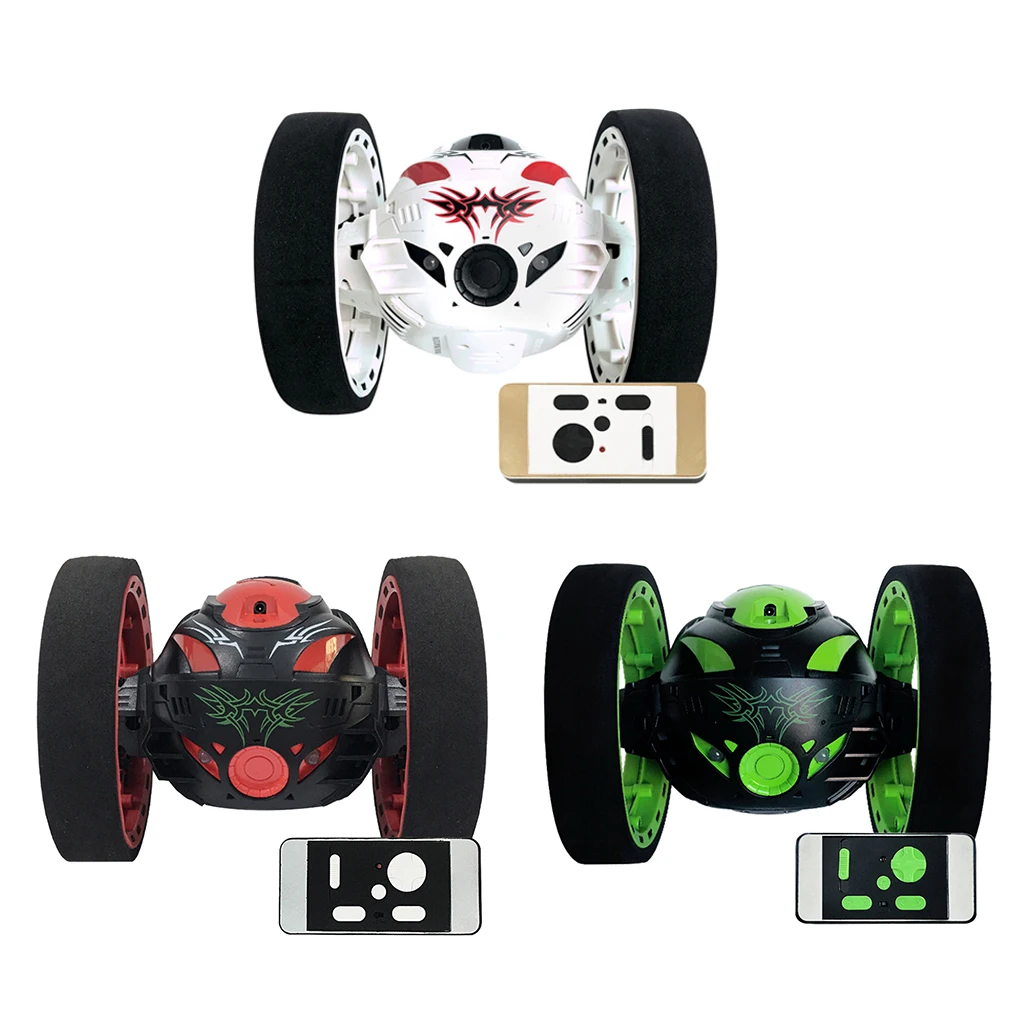 

Remote Control Rechargeable 2WD Stunt Jumping Rotating RC Bounce Car for