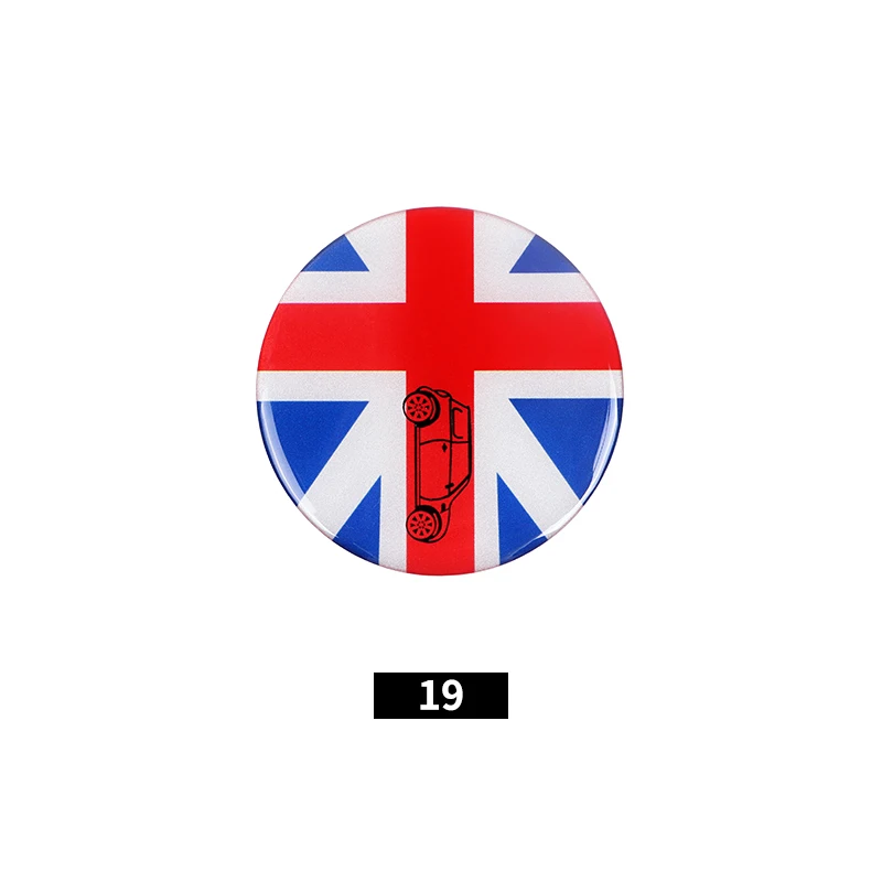 only sticker Металлическая 3D Передняя решетка, металлическая эмблема, значок, наклейка, автомобильный стиль для MINI Cooper JCW S One Countryman R60 R61 F55 F56 F60, аксессуары - Название цвета: only sticker