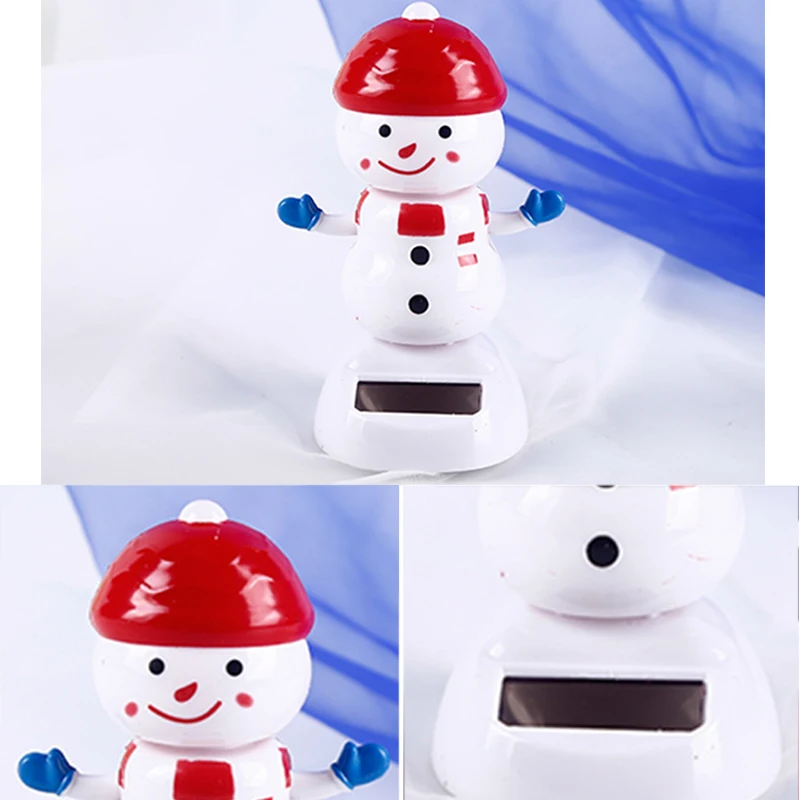 Танцующая игрушка на солнечных батареях Рождественский Снеговик автомобиль