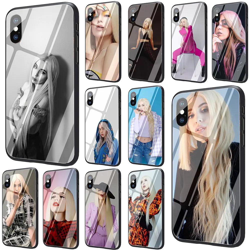 Чехол для телефона из закаленного стекла EWAU Ava Max Sweet but психоделический iPhone SE 2020 11