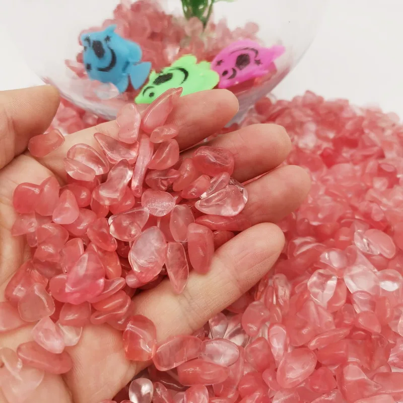 

1000g Red natural Stone quartz mini rock mineral specimen healing can be used for aquarium home decoration crafts Fish Tank