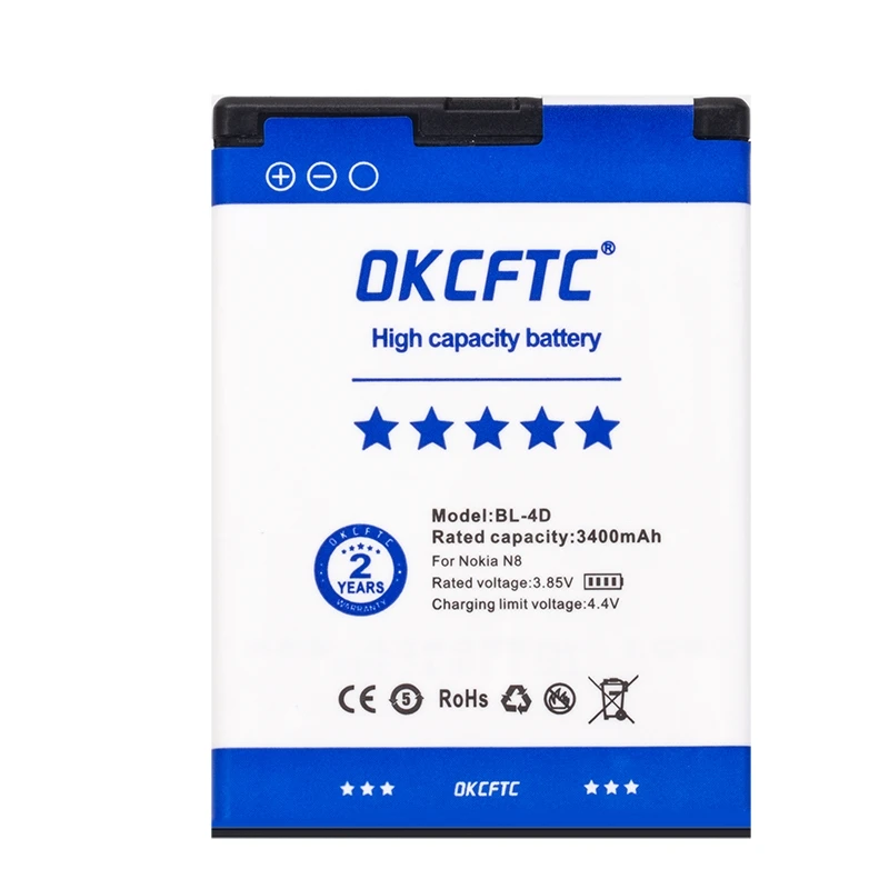 Аккумулятор BL4D 3400 мА · ч высокое качество для Nokia N97mini N8 BL-4D E5 N8-00 E7 E5-00 T7 E7-00 T7-00 T N5 702 -