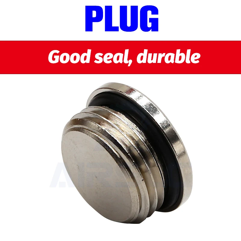 10 шт./лот медная Внутренняя шестигранная вилка фитинг с уплотнительным кольцом M5