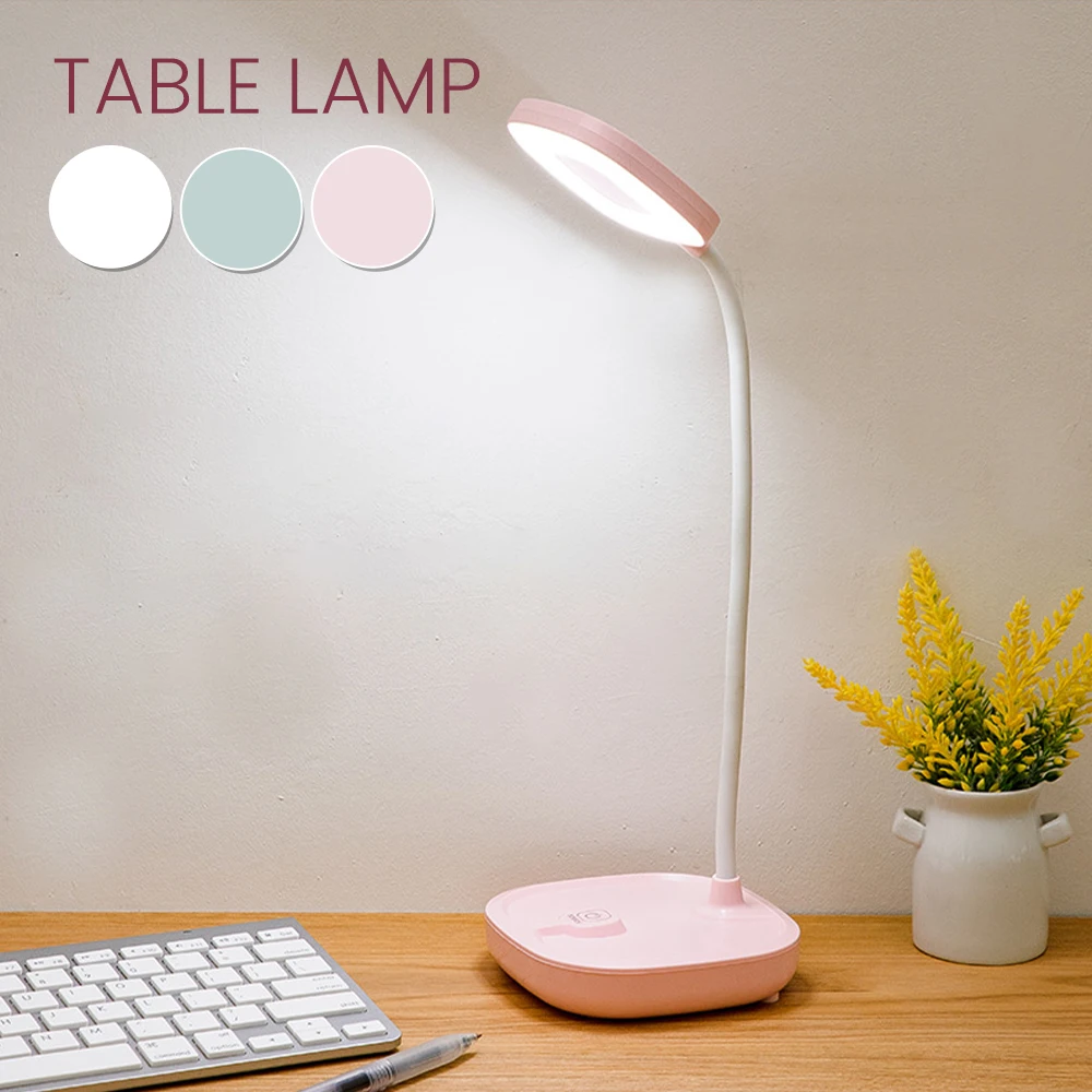 

USB Rechargeable LED Desk Lamp Touch Dimming Adjustment Table Lamp For Children Kids Reading Study Bedside Bedroom Living Room